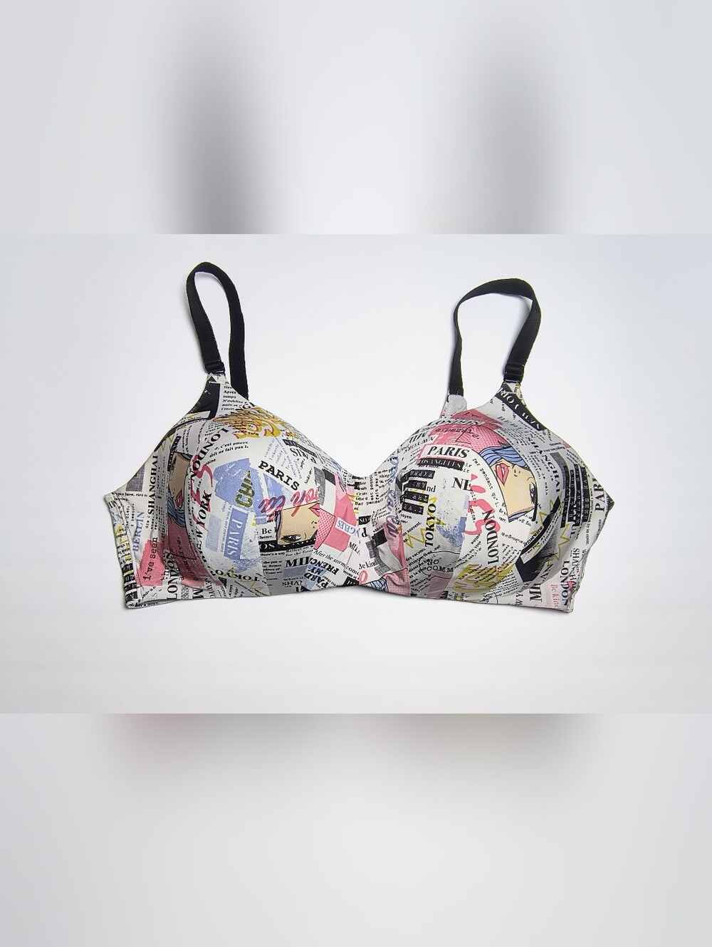 Torrie Curve Wire Free Lightly Lined Wearable Art Travel 360° Smooth Bra 40 DD